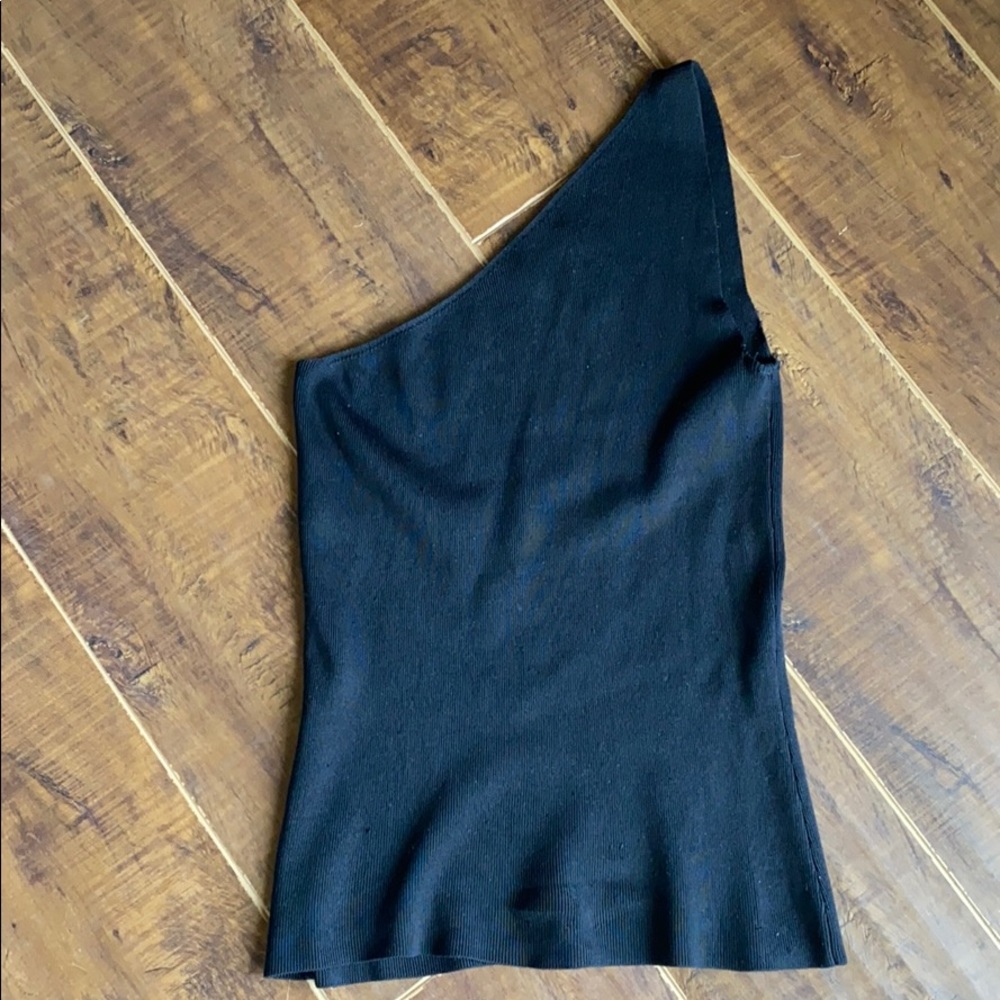 Banana republic one shoulder black top - Picture 1 of 4